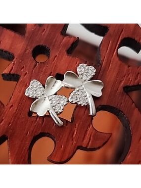925 Sterling Four Leaf Clover Earrings